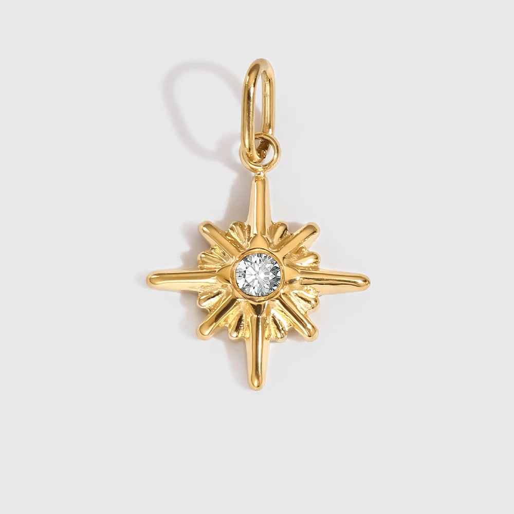 Star Shiny Birthstone Charms