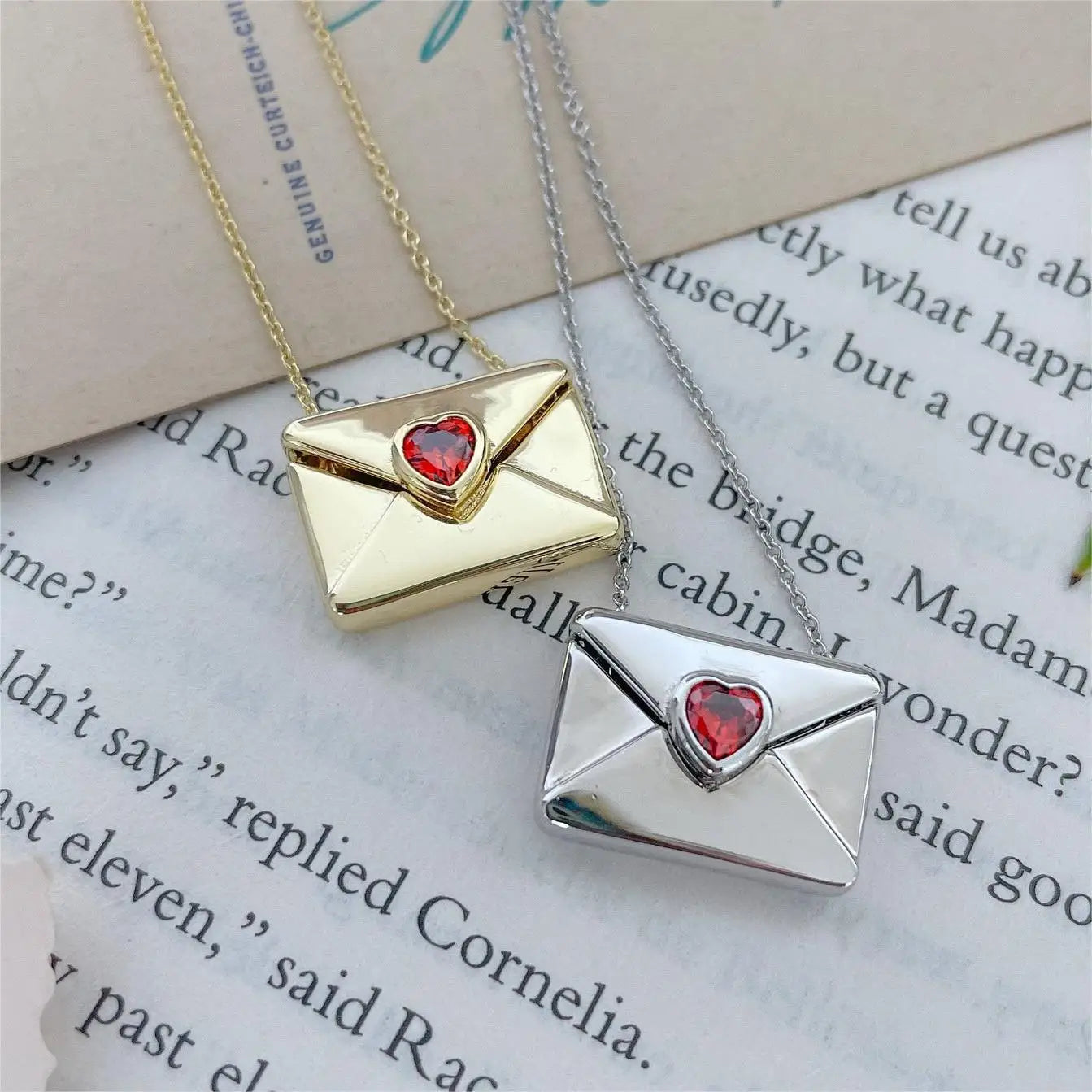 Envelope Heart Necklace