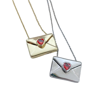 Envelope Heart Necklace