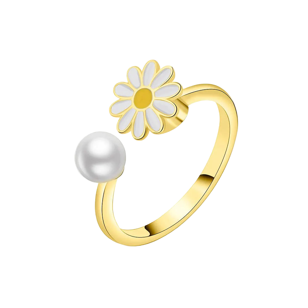 Adjustable Daisy Spinner Ring