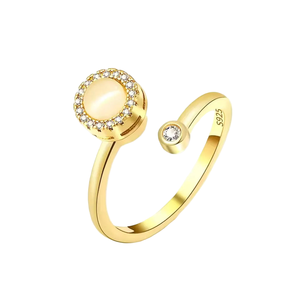 Adjustable Pearl Spinner Ring