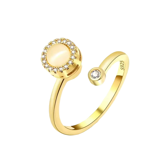 Adjustable Pearl Spinner Ring