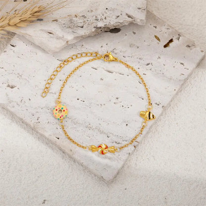 Cute Donut Charm Bracelet