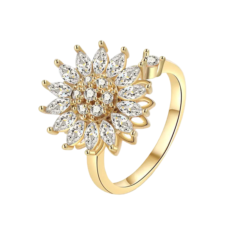 Adjustable Flower Spinner Ring