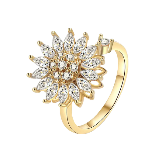 Adjustable Flower Spinner Ring