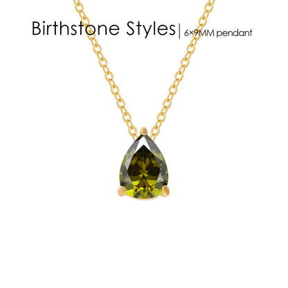 Teardrop Birthstone Necklace
