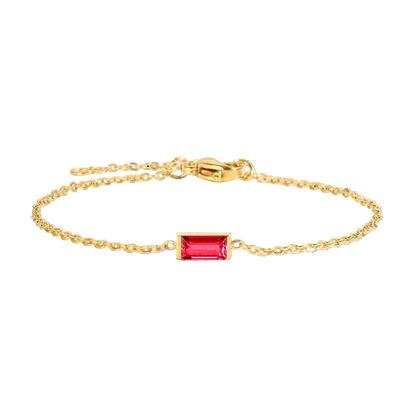 Square Birthstone Bracelet