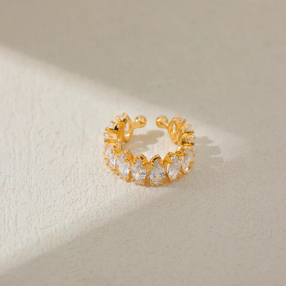 Marquise-Cut Zircon Ring