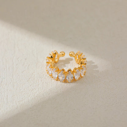 Marquise-Cut Zircon Ring