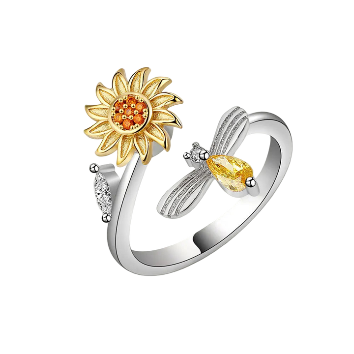 Savaé Adjustable Sunflower Spinner Ring