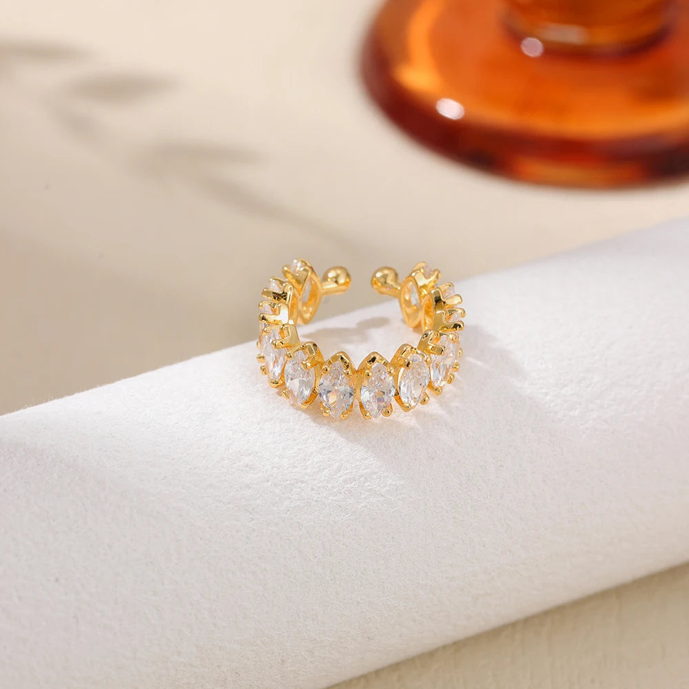 Marquise-Cut Zircon Ring
