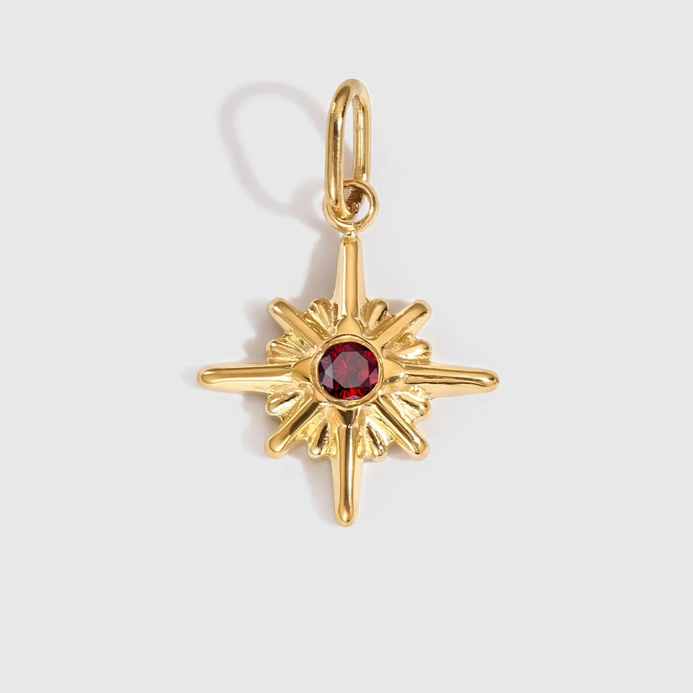 Star Shiny Birthstone Charms
