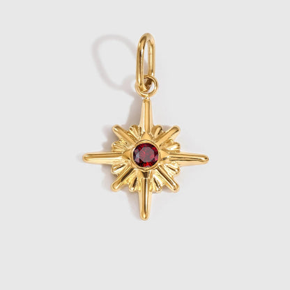 Star Shiny Birthstone Charms