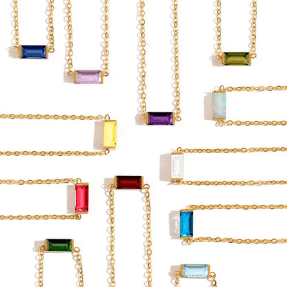 Square Birthstone Bracelet