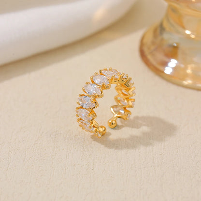 Marquise-Cut Zircon Ring