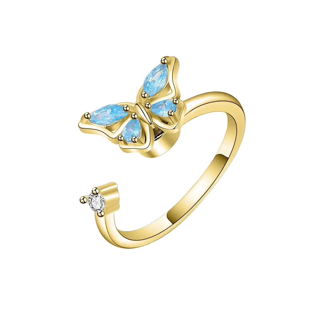 Adjustable Butterfly Spinner Ring