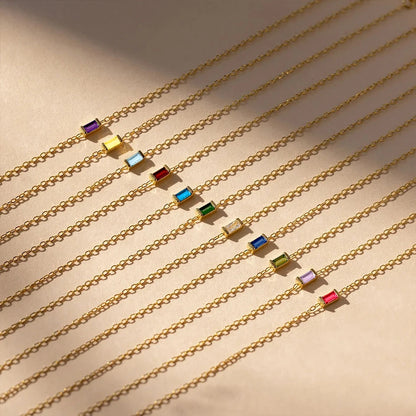 Square Birthstone Bracelet