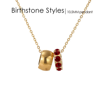 18K Gold Plated Birthstone Charm Necklace