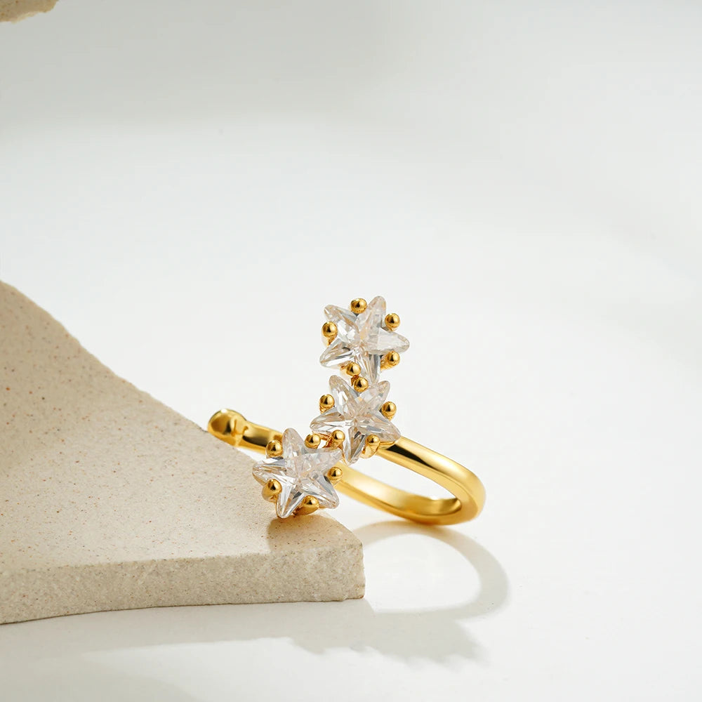 18K Gold Plated Star Ear Cuff