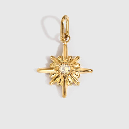 Star Shiny Birthstone Charms