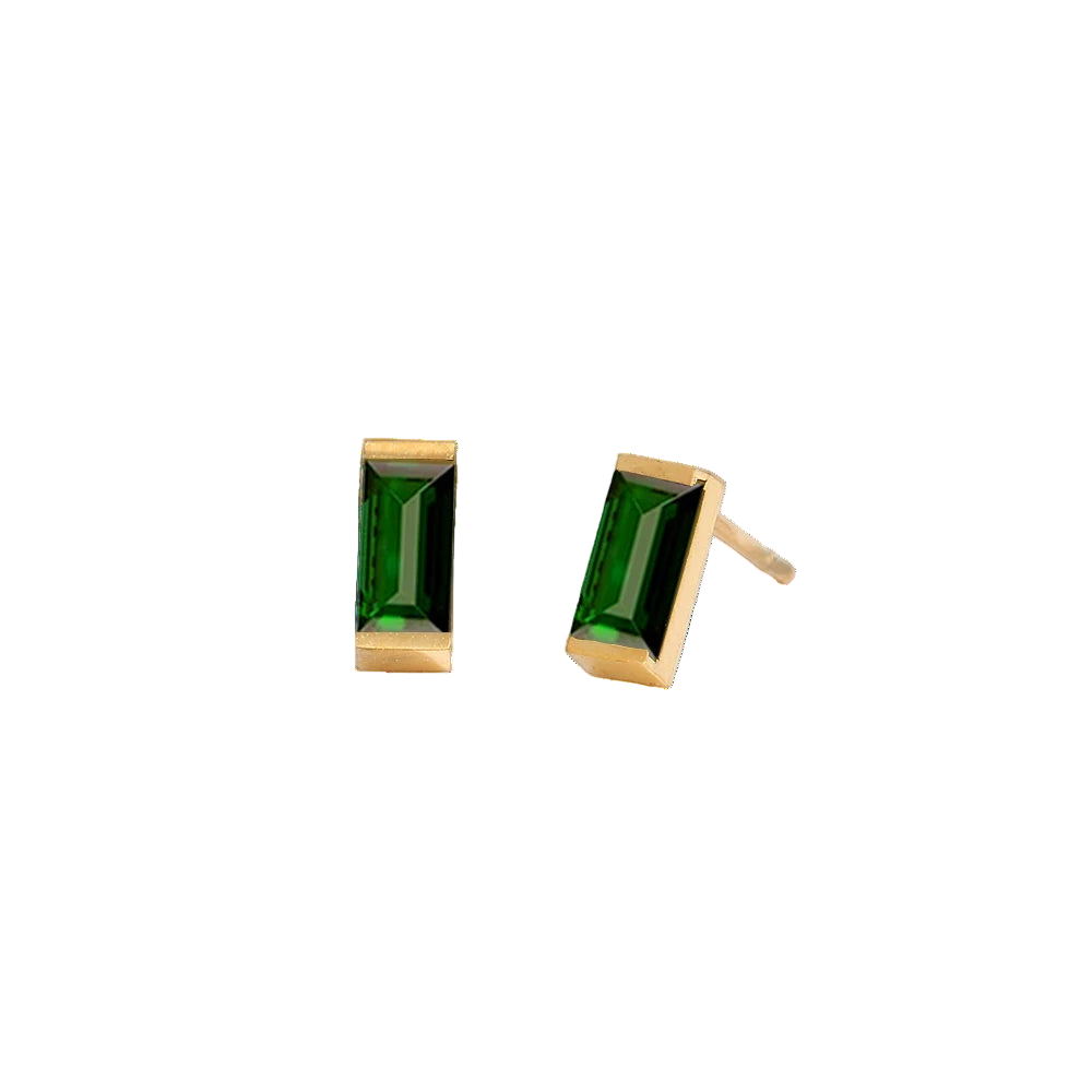 Rectangle Birthstone Earrings