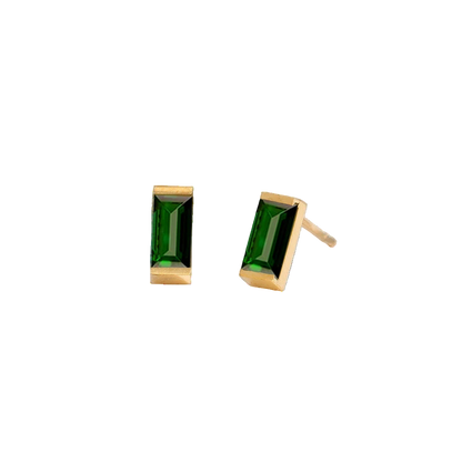 Rectangle Birthstone Earrings