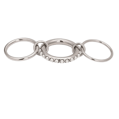 18K Elegant Silver Stacked Rings