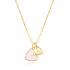 Mother Of Pearl Heart Initial Necklace