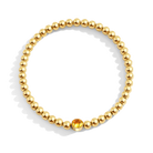 Gold Beaded Bubble Birthstone Bracelet
