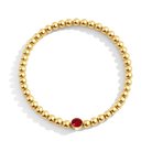 Gold Beaded Bubble Birthstone Bracelet