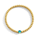 Gold Beaded Bubble Birthstone Bracelet