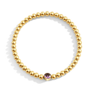 Gold Beaded Bubble Birthstone Bracelet