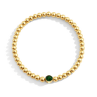 Gold Beaded Bubble Birthstone Bracelet