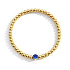 Gold Beaded Bubble Birthstone Bracelet
