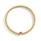 Gold Beaded Bubble Birthstone Bracelet