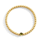 Gold Beaded Bubble Birthstone Bracelet